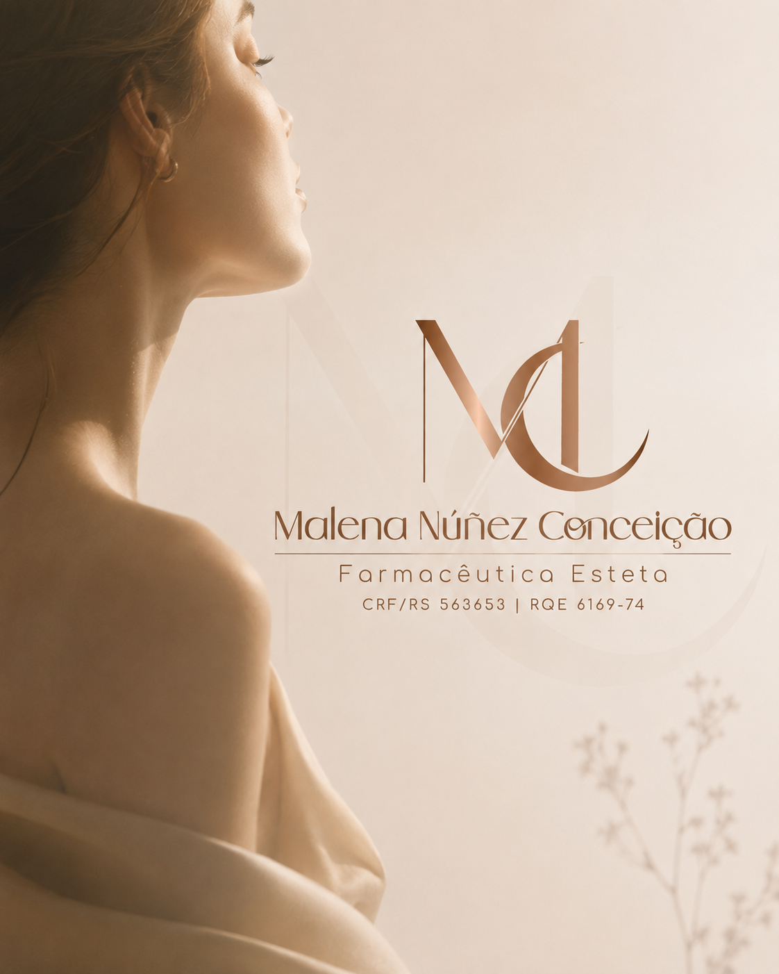 Identidade visual de Malena Núñez, farmacêutica esteta