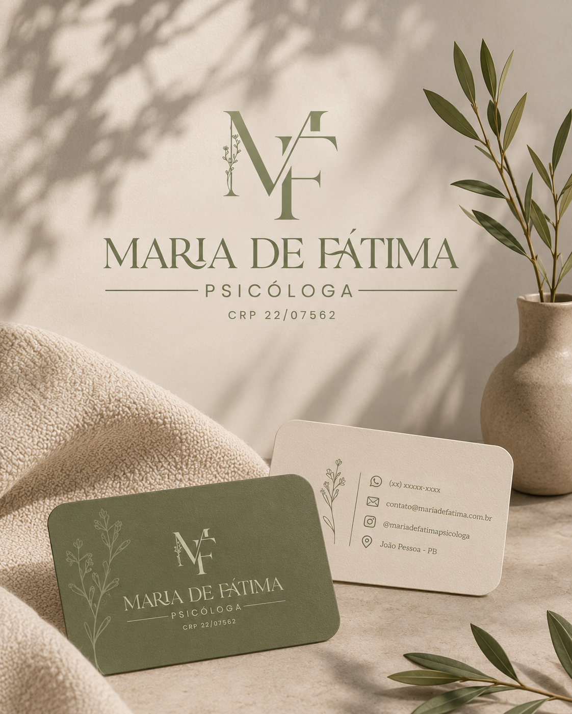 Identidade visual de Maria de Fátima, psicóloga