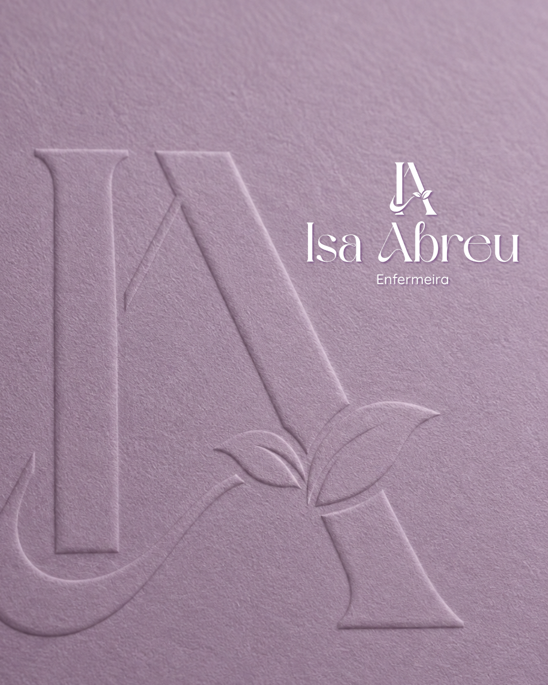 Identidade visual de Isa Abreu, enfermeira