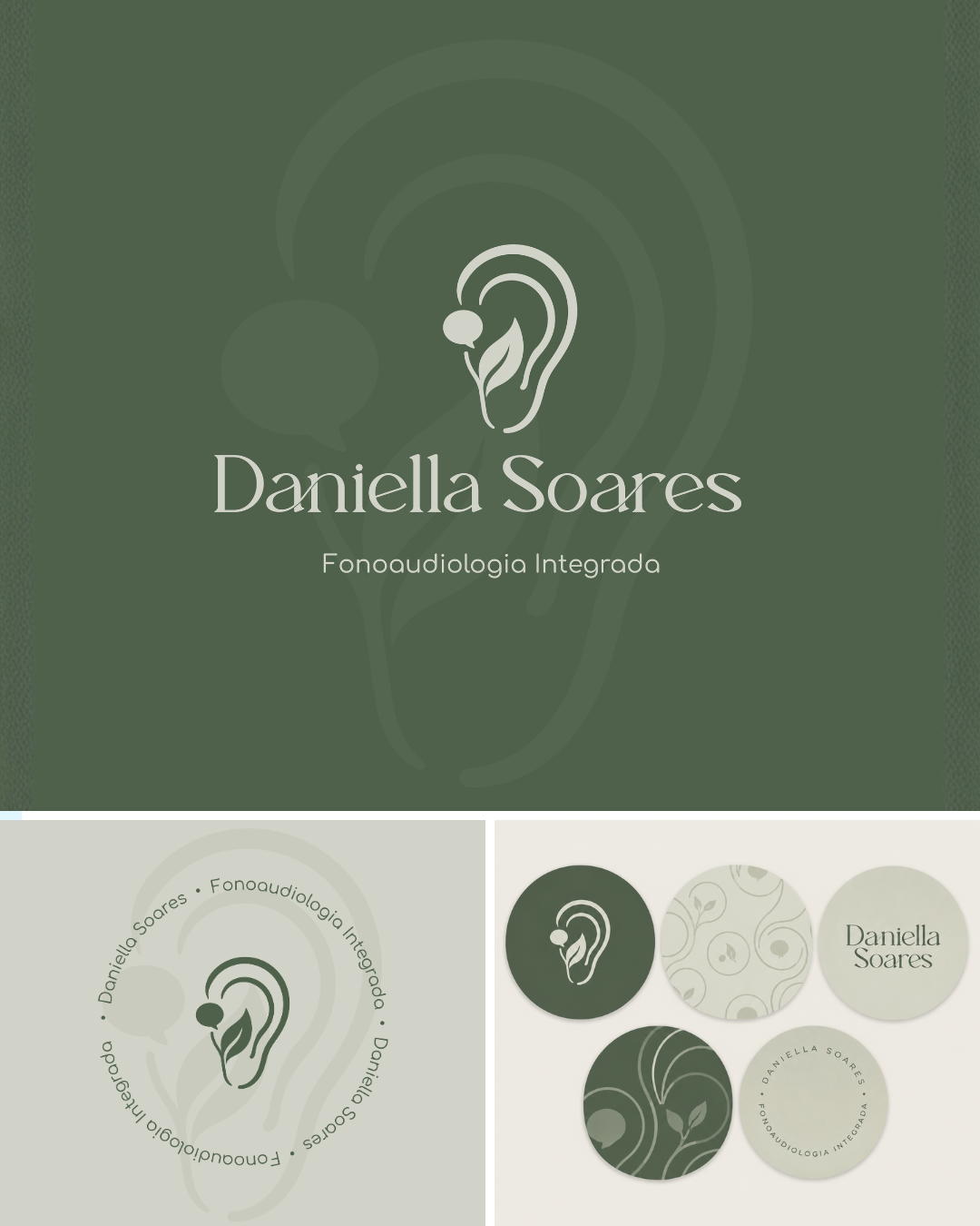 Identidade visual de Daniella Soares, fonoaudiologia integrada